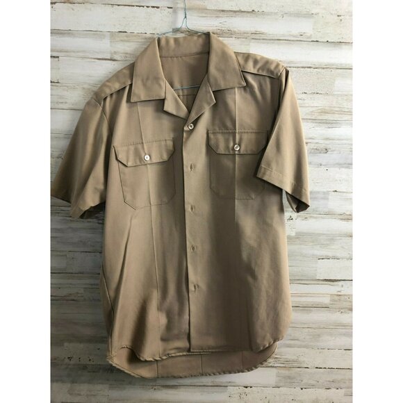 Vintage US Military Uniform Class A Khaki Short Sleeve Shirt Korean War Era - Picture 1 of 3